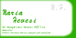 maria hevesi business card